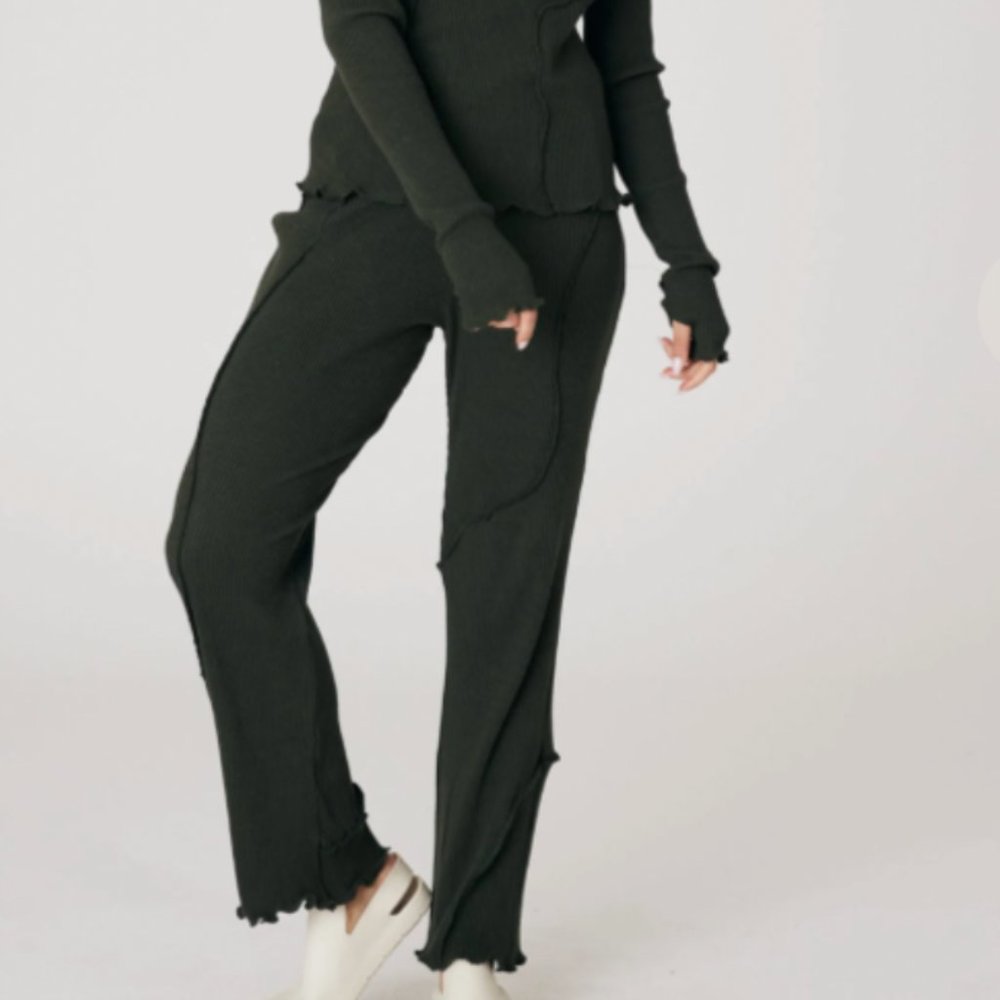 Size Small Back Beat Co. Black Hemp Rib Pant